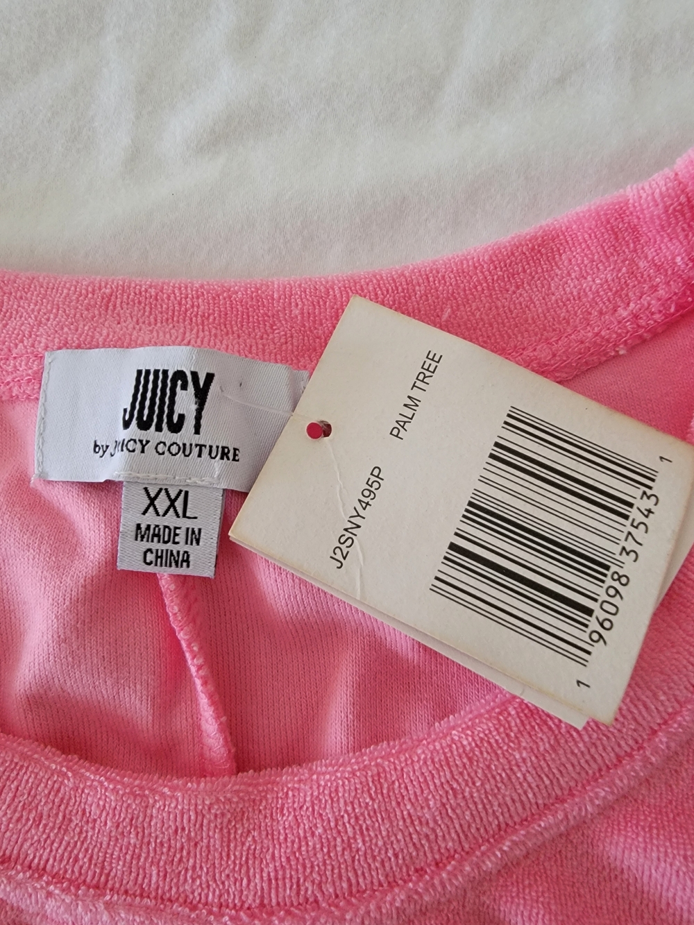 Juicy Couture Barbie Pink Cropped Terrycloth Tee Size XXL BNWT! - Picture 3 of 4